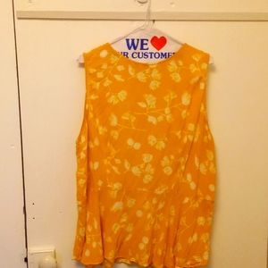 Ava & Viv yellow print top 2x